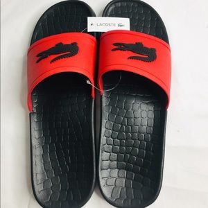 Lacoste Fraisier Sandals Red Black Men's Size 13